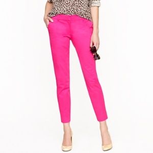 J.CREW Toothpick Ankle Bright Pink Jeans Size 29